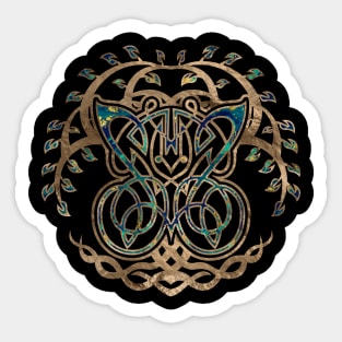 Butterfly and Tree of life Yggdrasil Sticker